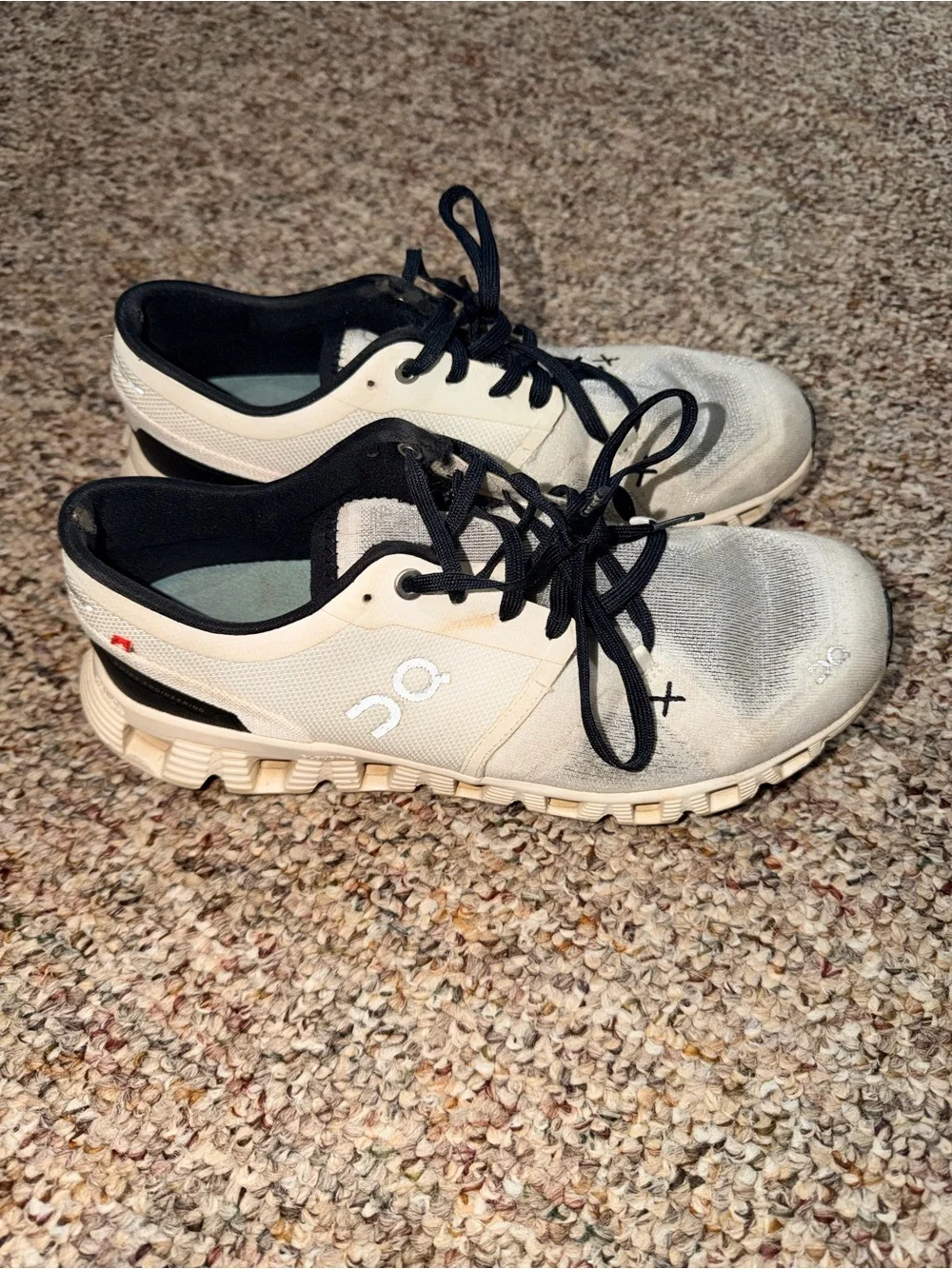 On Running Kids Sneakers in Cream and Black
